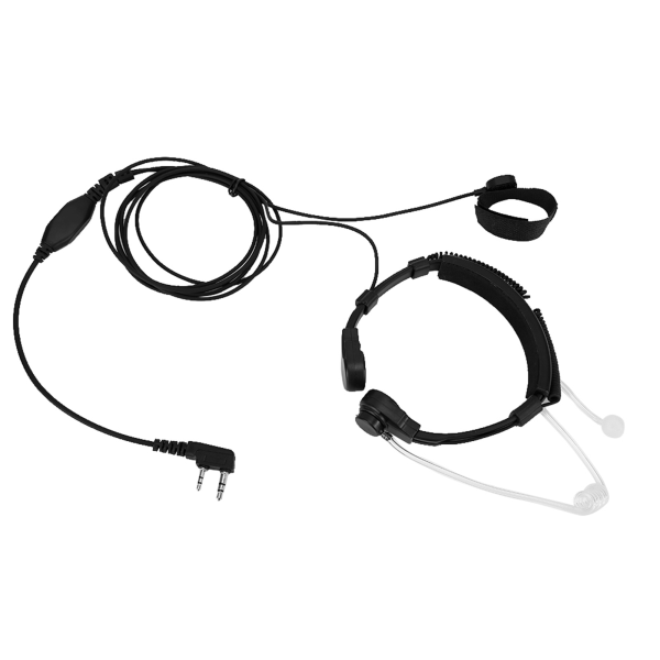 Walkie Talkie Halsvibrationsmikrofon Støjreduktion Headset Hovedtelefon ørestykke