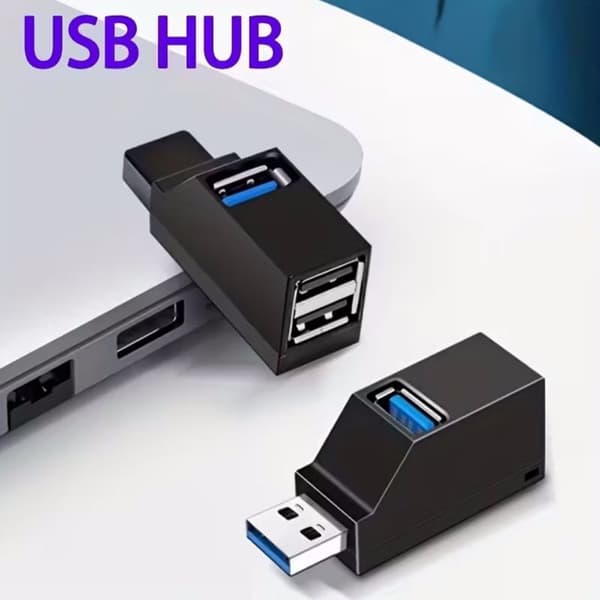 Dobbeltport USB 3.0 udvidelsesstation til bærbare computere, multifunktionel hub med tilslutningsadapter