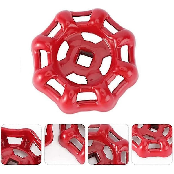 Punainen valurautainen pyöreä pyöräkahva ulkohanan hanalle, 6x6mm 6MM*6MM