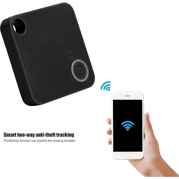 Bluetooth Sporingsenhet Bluetooth Sporer Anti-Mistet Nøkkel Finner Gjenstands Lokalisator Tyverialarm Gjenstands Finner for Barn Kjæledyr Lommebok (svart)