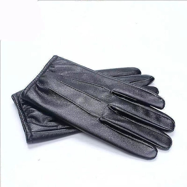 1 Par Herr Enkel och Elegant Stil Imitationsläderhandskar Varma Handskar för Vinter Utomhusaktiviteter, One Size