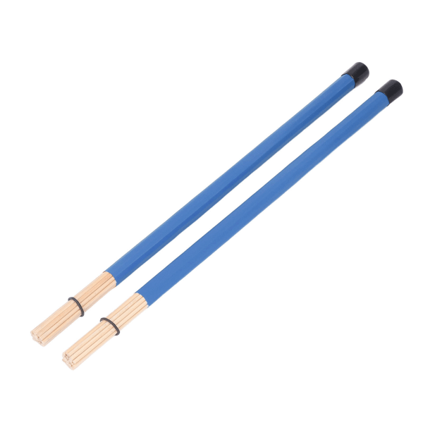 2 stk trommebørste trommestikker hammer Bambus slagværktøj Instrument tilbehørssæt blå