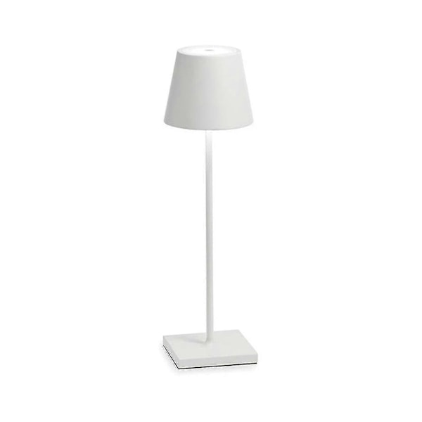 Trådløs bordlampe i aluminium, 3-veis dimbar for lesing, gull