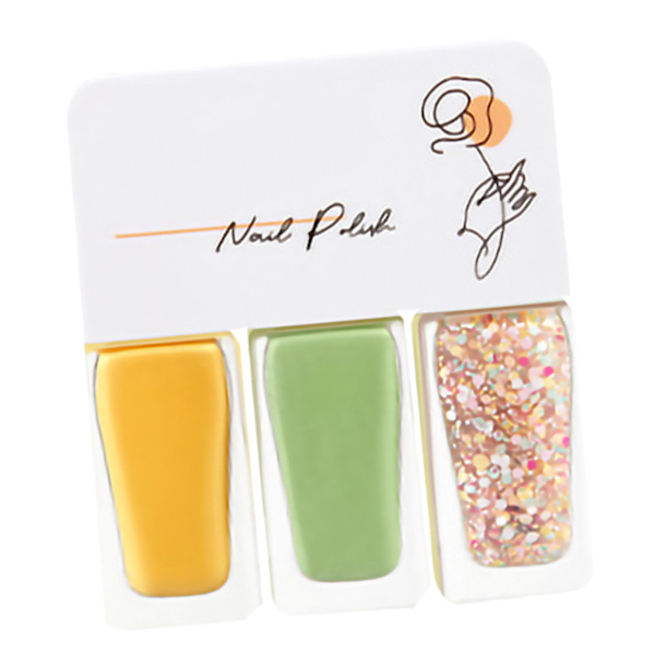 3-pack Vattenbaserat nagellackset för kvinnor, lätt att skala av, snabbtorkande nagellack för dejting, halloweenfest T10