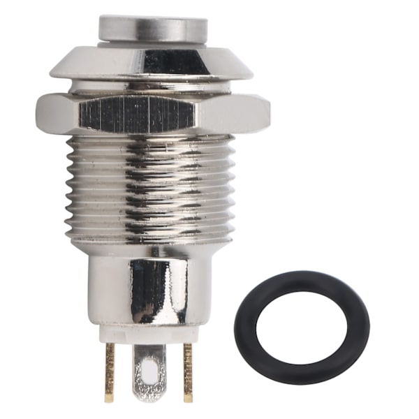 Metallipainonappi, nollaustyyppi, vedenpitävä, valolla, 10 mm, 3 V, pienivirtaisille ovikelloille (keltainen)