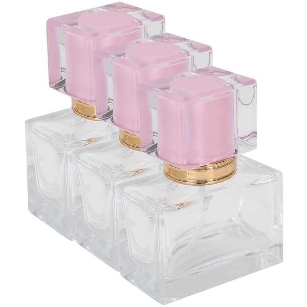 3st Tom Parfymflaska i Glas Påfyllningsbar Parfymsprayflaska Dispenser Rosa