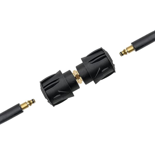 Højtryksrenser tilbehør: Karcher dobbelt-hoved højtryks quick-connect fitting, slangeforbindelsesadapter, 2-pak