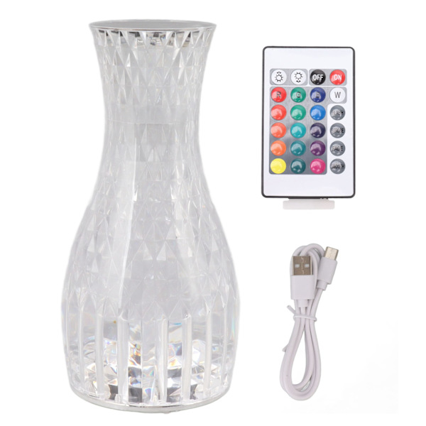 Krystal Diamantlampe Kronblad Rose Lys og Skygge Diamant Touch Lamper RGB16 Farve Til Soveværelse Stue