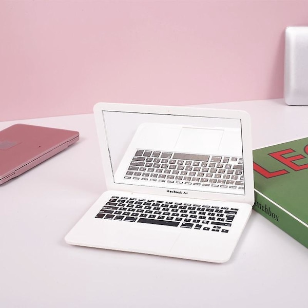 1 stk. Laptop-formet Makeupspejl, Mini Lommespejl, Bærbart Kompakt Makeupspejl
