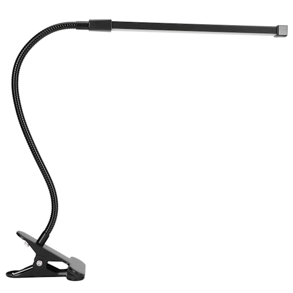 USB-driven LED-klämma lampa 3 färgtemperaturer Steglöst justerbara läslampor för sängkanten