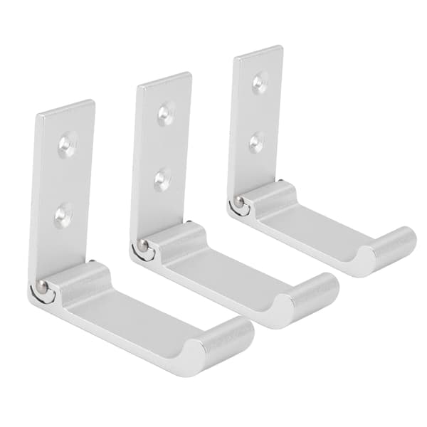 3 st fällbara klädkrokar i aluminiumlegering, fällbar väggkrok för kontor, sovrum, vardagsrum, matsal, kök, badrum