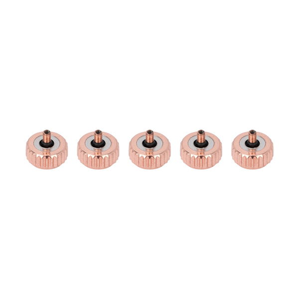 5 st ståklockskrona klockhuvud urmakare reparationsdelar ersättningstillbehör roséguld 6,5 mm / 0,26 tum