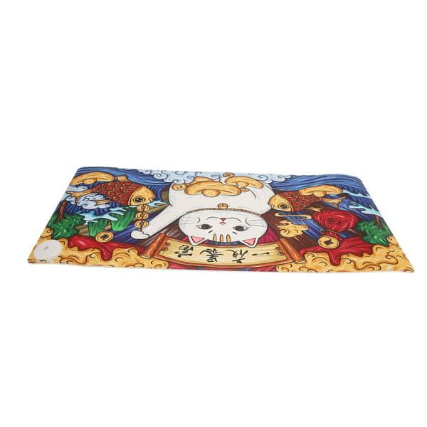 80x33 cm Opvarmet Musemåtte 3 Niveauer Temperaturjustering Gaming Musemåtte Kontorbordmåtte 100‑250V EU-stik