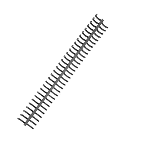 10 stk. spiralindbindingsspole 130 ark kapacitet rygbinding 30 huller 16 mm diameter sæt sort