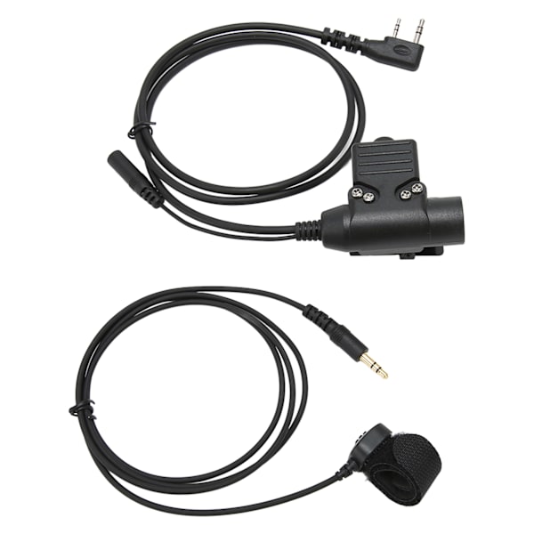 U94 PTT-adapter Tryk og tal-knap Walkie Talkie Military Headset-stik Udskiftning til BAOFENG UV-5R