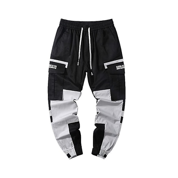 Hip Hop Cargo Sweatpants: Harajuku Style Herreklær M svart