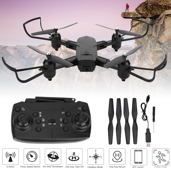 RC-drönare optisk flödes-WIFI FPV Smart Follow hopfällbar RC-drönare Quadcopter