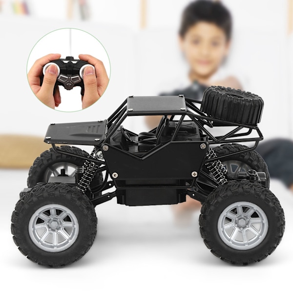 GW126 1:18 Klatrebil Model 2.4G RC Fjernbetjening Crawler Køretøj Sort Børnegave