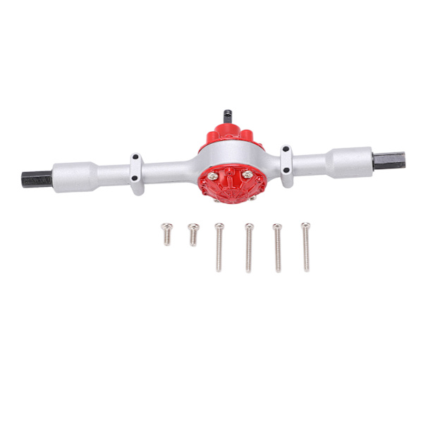 RC lastebil metall bakbroaksel erstatningstilbehør RC biloppgraderingsdeler for WPL D12Silver Red