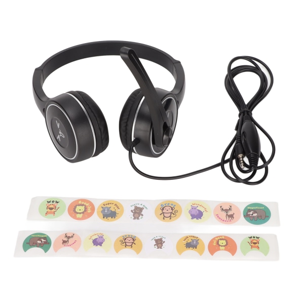 Barnehodetelefon Stereo støyisolering Sammenleggbar på øret 3,5 mm kablet barnehodesett med mikrofon for reisefly
