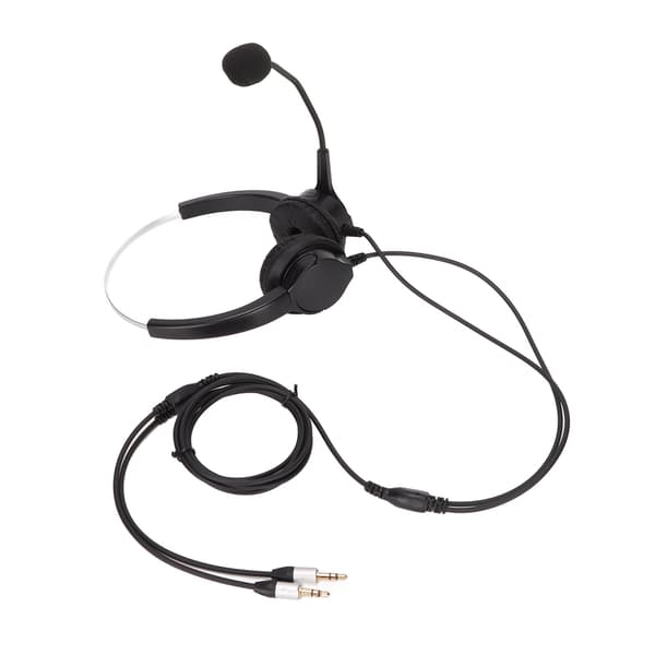 Call Center Headset Dobbelt 3,5 mm stik Hørebeskyttelse Støjreducerende mikrofon Computer Headset