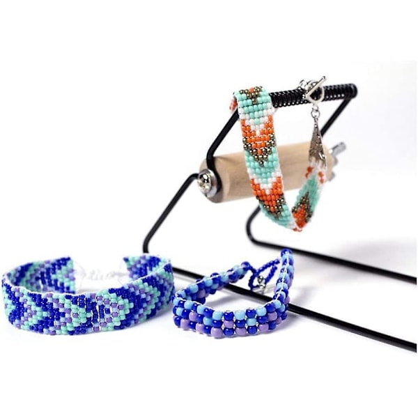 Vävstol, vävmaskin i rostfritt stål för DIY handgjorda smycken armband, perfekt för nybörjare