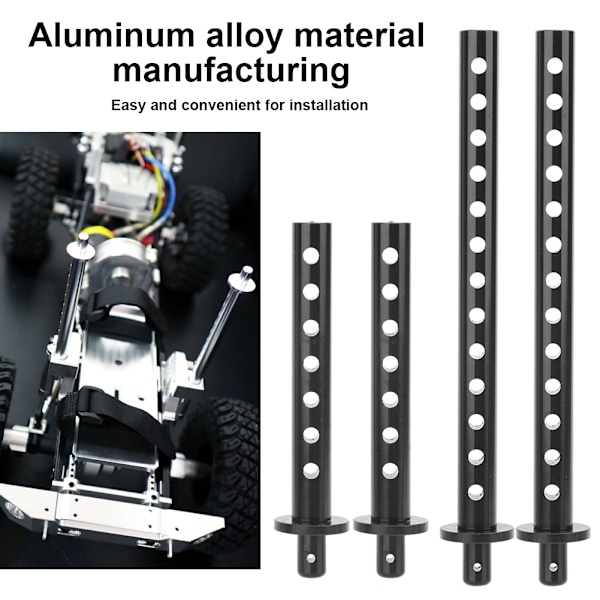 4 stk Front Bak Car Shell Column Reservedel Passer for RGT 1/10 EX86100 RC Car Parts Black R86018BL