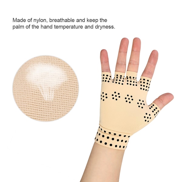 Gigt Anti ødem Magnetiske handsker Reumatoid Håndsmerter Sundhed Kompressionsterapi Nøgen Nude