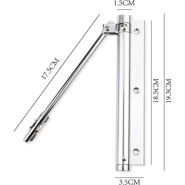 Automatisk dörrstängare Justerbar dörrstängare 1 st Dörrstängarfjädrar Dörrstängare Aluminiumlegering Automatisk fjäderstängare Rostfri dörrstängare