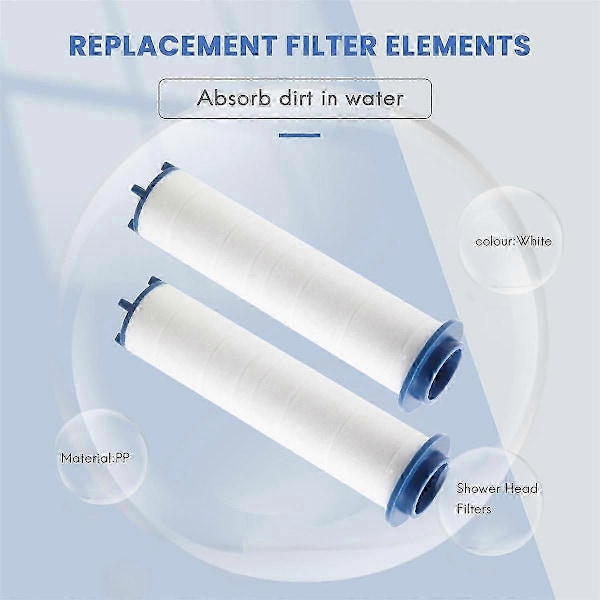 12 st Turbo Fläkt Duschhuvud Filter - Används kompatibelt med Propellerdriven Handhållen Duschhuvud Högt Tryck - Duschhuvud