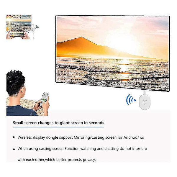 Trådløs Display Dongle Adapter, TV Adapter