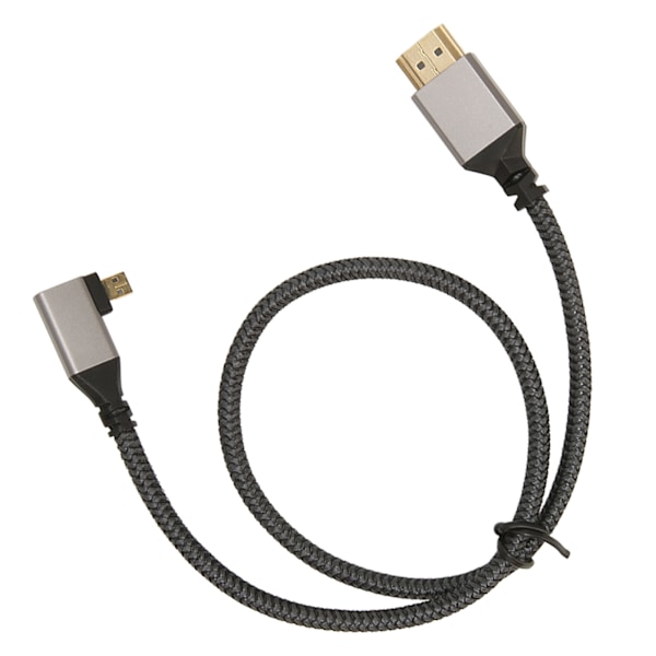 4K HD Multimedia Interface-kabel 60Hz 18Gbps Höghastighets Micro HD Multimedia Interface hane till HD Multimedia Interface hane Höger armbåge 0.5M