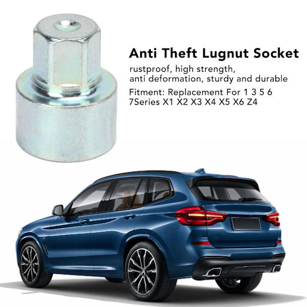 Pyörän lukko-avain varkaudenesto Lugnut-kannattimen vaihto 1 3 5 6 7-sarjalle X1 X2 X3 X4 X5 X6 Z4 055