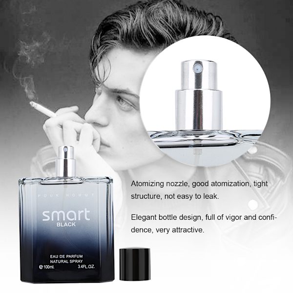 100 ml svart bärbar herrparfym Gentleman Långvarig lätt doft flytande parfym