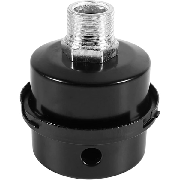 Trykluft lyddæmper filter, metal luftfilter Støjsvag lyddæmper sugefilter 20 mm (1/2 PT 20 mm)