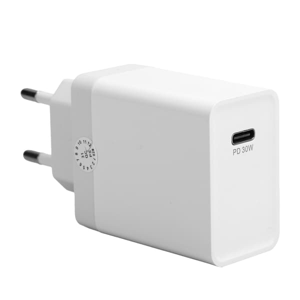 Strömadapter USB Typ C Snabbladdare för iPhone 12/11 Pro Max X EU-kontakt 100‑240V