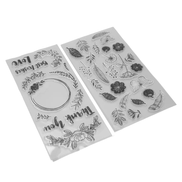 2 stk. Plantebutterfly Stempler Klart Tryk Silikone DIY Kombinationskortfremstilling Stempler Dekorative Stempler