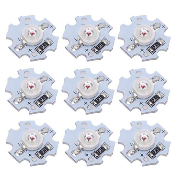 25 stk. 5V LED-chips 200LM 3W LED-pæreperler med høj effekt til DIY-belysningsarmaturer Rødt lys 620-625NM