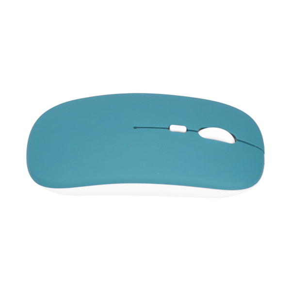 Trådløs mus genopladelig DualMode 2.4G ergonomisk lydløs optisk computertilbehør (cyan sort)