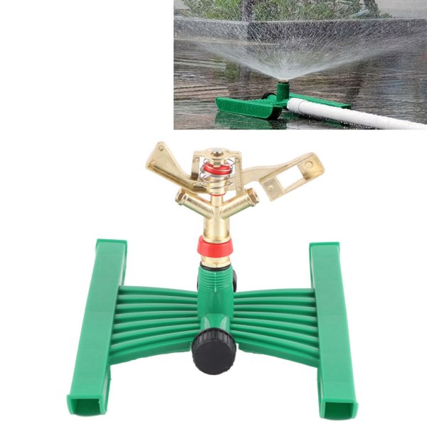 360 graders automatisk roterande sprinkler med bas för bevattningssystem för trädgårdsgräsmatta bevattningssystem