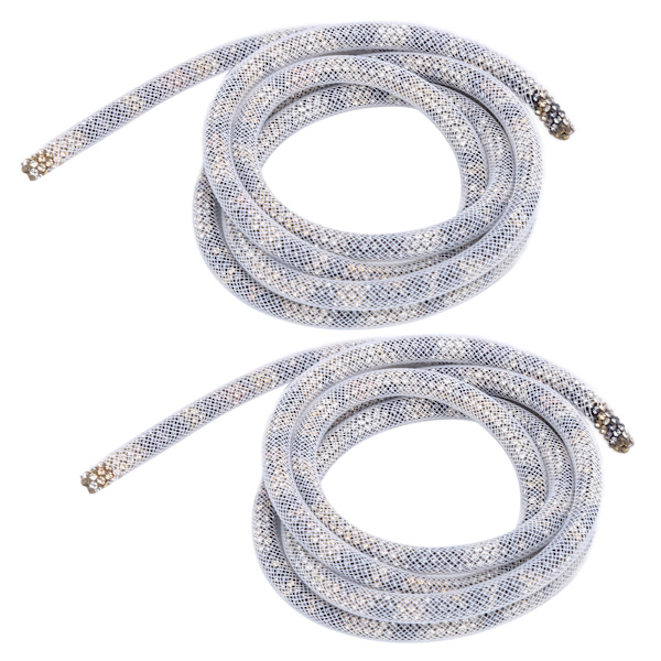 2 st Rhinestone Trim 6mm/0.2in DIY Sy Dekoration Kläder Tillbehör för Bröllopsklänning Vit Mesh Leopard Rhinestone