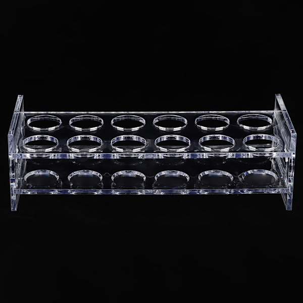 Skrivebordsstativ for 2 rader med 12 flasker, vinstativ, glassholder, displayhylle, arrangør, 2 rader x 6 hull