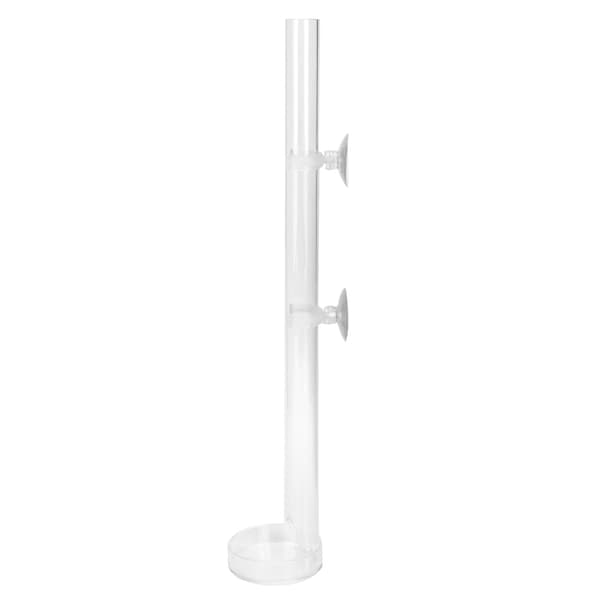 Akryl Gennemsigtig Holdbar Akvarium Fisk Rejer Foderautomat Fisketank Foderrør med Bakke (32cm)