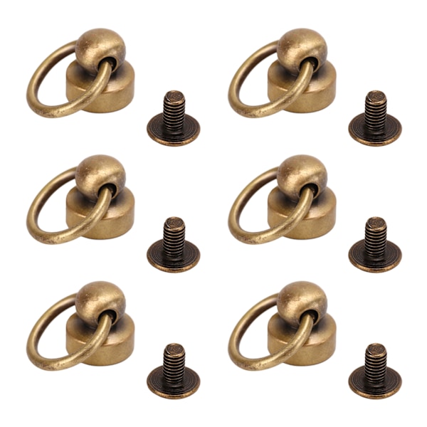 200 set mässingsnitar plånbok kulnitar 9 mm hög hållbarhet koppar dragring nit DIY mobiltelefon skal handväska brons