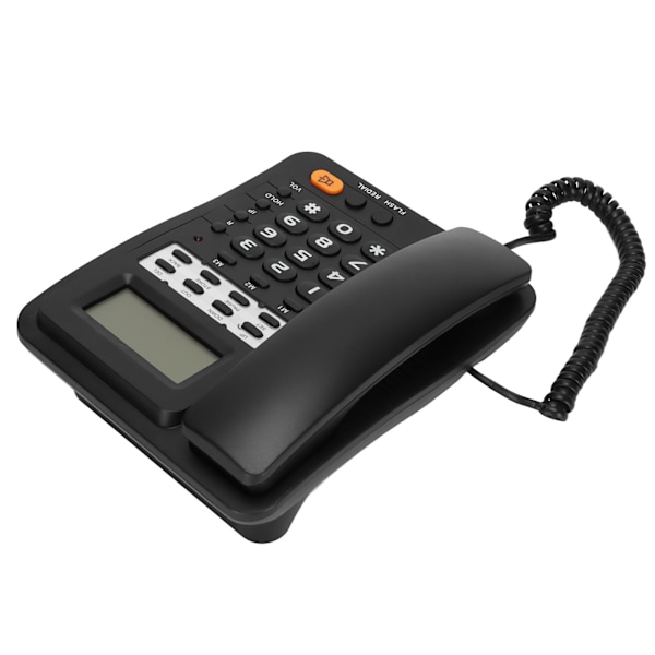 KXT6009CID stationær ledning telefon med ledning til fastnet med opkalds-id-displayfunktion til hjemmekontoret (sort)