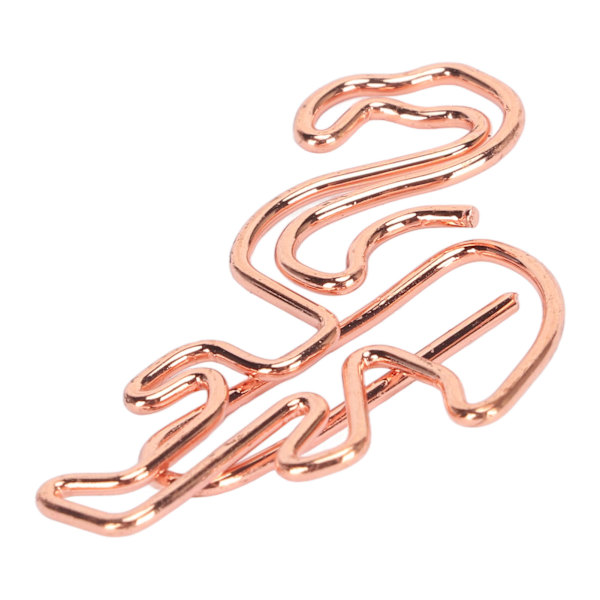 100 st Flamingo Pappersklämma Söt djurform Filanteckning Sidmarkeringsklämmor Bokmärke för filklassificering Rose Gold