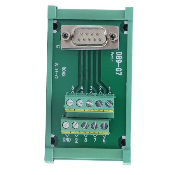 DB9 til terminalkoblingsadapterplate PCB-kort rett hann med etui DC60V DB9-G7