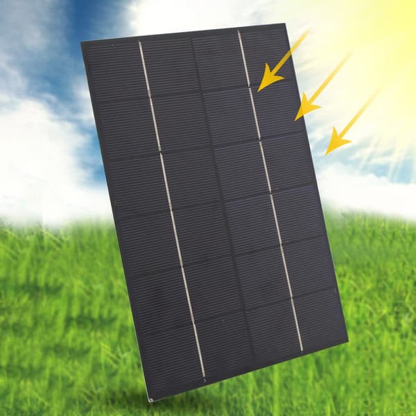 5,5W 6V Bærbar Polykrystallinsk Silicium Solpanel med DC-Port til DIY Batterilader