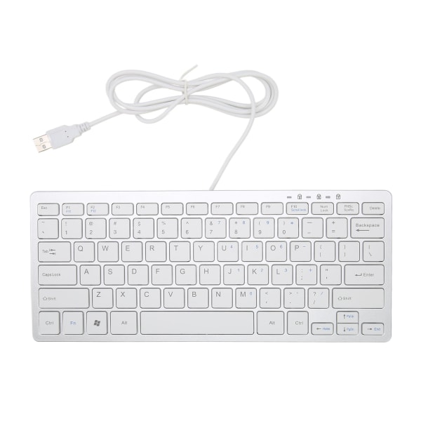 USB kablet tastatur 78 saksetaster 13 snarvei LED-indikatortastatur for MacBook Pro Air Mini for Windows PC Desktop