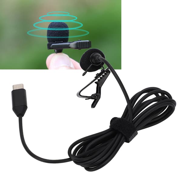 Reversmikrofon Anti-interferens Omnidireksjonell Clip On Lavalier Mikrofon for Insta360 ONE X2 X3